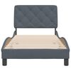 vidaXL Bedframe zonder matras 90x190 cm fluweel donkergrijs