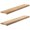 vidaXL Vensterbanken 2 st onbehandeld 120x20x2 cm massief eikenhout