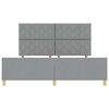 vidaXL Bedframe met hoofdeinde Lichtgrijs 180 x 200 cm Stof
