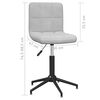 vidaXL Eetkamerstoelen draaibaar 4 st fluweel lichtgrijs