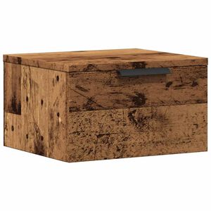 vidaXL Nachtkastje wandgemonteerd 34x30x20 cm oud houtkleurig