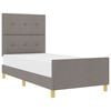 vidaXL Bedframe met hoofdeinde Taupe 80 x 200 cm Stof