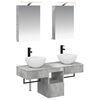 vidaXL Badkamerkastenset 5 pcs Betongrijs 40 x 10,5 x 60,5 cm