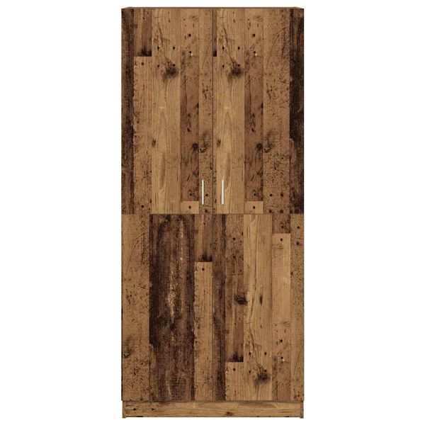 vidaXL Kledingkast 80x52x180 cm bewerkt hout oud houtkleurig