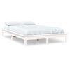 vidaXL Bedframe massief grenenhout wit 120x200 cm