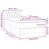 vidaXL Boxspring met matras fluweel roze 100x220 cm