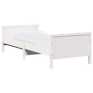 vidaXL Bedframe met uitschuifbaar matras Wit 80 x 200 cm