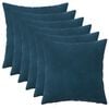 vidaXL Kussen met kussen HEERLEN 6 st Blauw fluweel