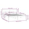 vidaXL Bedframe massief grenenhout wit 150x200 cm