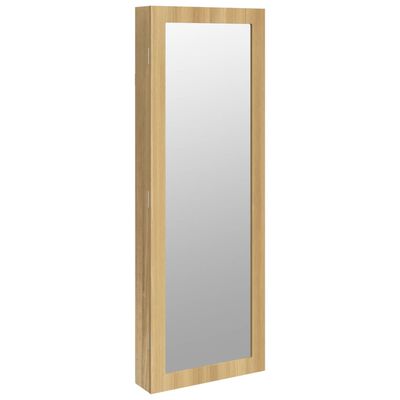 vidaXL Sieradenkast met spiegel wandgemonteerd 37,5x10x106 cm