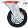 vidaXL 16 st Zwenkwielen 100 mm