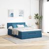 vidaXL Ottoman bed met matras 140x200cm fluweel donkerblauw