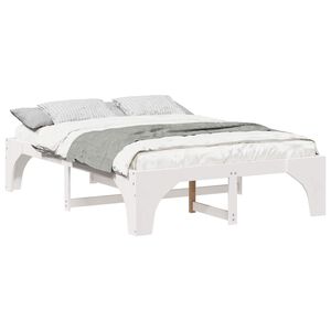 vidaXL Bedframe Wit 150 x 200 cm Massief grenenhout