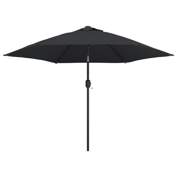 vidaXL Parasol met metalen paal 300 cm zwart