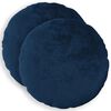 vidaXL Kussensloop 2 pcs HEERLEN Marineblauw &Oslash; 30 cm Flanel