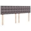 vidaXL Boxspring met matras kunstleer grijs 200x200 cm