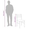 vidaXL Eetkamerstoelen met kussens 2 st massief hout rubber wit