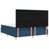 vidaXL LED Box Spring Bed met matras Blauw 180 x 200 cm Stof