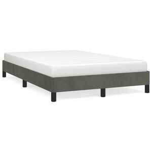 vidaXL Bedframe zonder matras 120x190 cm fluweel donkergrijs