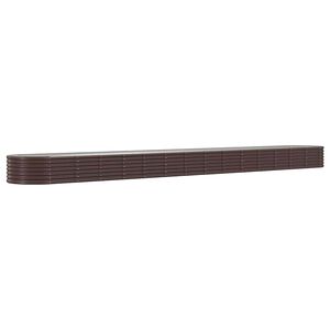 vidaXL Plantenbak 620x80x36 cm gegalvaniseerd staal bruin