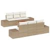 vidaXL Tuinbankenset 7 st Beige en Cr&egrave;me poly rattan