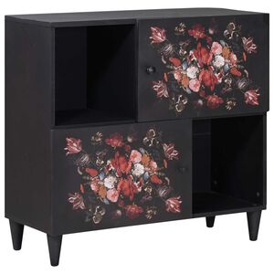 vidaXL Opslagkasten Multikleur 80 x 33,5 x 75 cm Massief Mango Hout