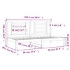 vidaXL Slaapbank zonder matras 80x200 cm massief grenenhout wit