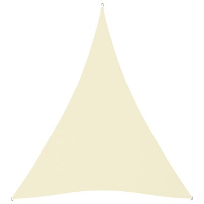 vidaXL Zonnescherm driehoekig 3x4x4 m oxford stof crèmekleurig