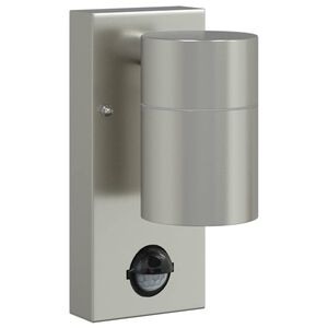 vidaXL Buiten Wandlamp Zilver 6,5 x 10,5 x 16 cm RVS en Glas