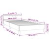 vidaXL Bedframe zonder matras 80x200 cm fluweel lichtgrijs