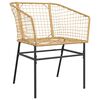 vidaXL 3-delige Tuinset poly rattan glas bruin
