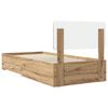 vidaXL Bedframe met hoofdeinde Artisan Eiken 90 x 200 cm Bewerkt hout