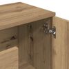 vidaXL Dressoir 90x29,5x65 cm bewerkt hout artisanaal eikenkleur