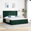 vidaXL Ottoman bed met matrassen en LED's 160x200cm fluweel