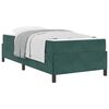 vidaXL Bedframe met matras Donkergroen 80 x 200 cm Stof