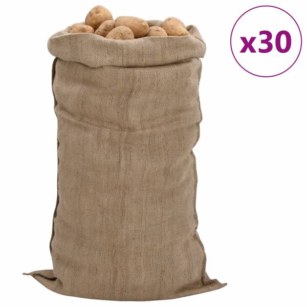 vidaXL Jutezakken 30 stuks 340 g/m&sup2; 65x135 cm 100% jute