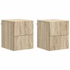 vidaXL Wandbeugel Bedkast 2 pcs Sonoma Eiken 34,5 x 33 x 40 cm