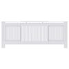 vidaXL Radiatorafdekking 2 pcs Wit 205 x 20,5 x 81,5cm Bewerkt hout