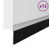 vidaXL Zelfklevende Deurborstels 12 pcs Zilver 100 cm