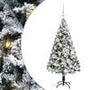 vidaXL Kunstkerstboom met 150 LED Wit 120 cm PVC en Staal en Kunststof