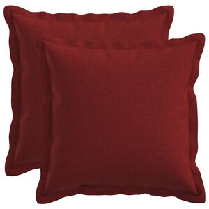 vidaXL Kussensloop 2 pcs HOUTEN Wijnrood 30 x 30 cm Faux Linnen