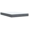 vidaXL Boxspring met matras fluweel donkergrijs 140x200 cm