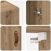 vidaXL Wandkast 2 pcs Artisan Eiken 69,5 x 34 x 90 cm Bewerkt hout