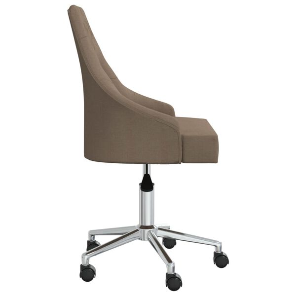 vidaXL Eetkamerstoelen 4 st draaibaar stof taupe