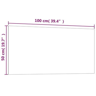vidaXL Magneetbord voor aan de wand 100x50 cm gehard glas wit