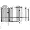 vidaXL Tuinpoort Woerden staal 1,95x4 m zwart