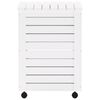 vidaXL Wasmand met wielen RANA 45x45x64 cm massief grenenhout wit