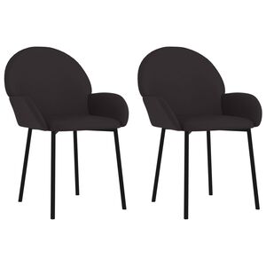 vidaXL Eetkamerstoelen 2 st kunstleer zwart