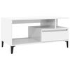 vidaXL Salontafel 90x49x45 cm bewerkt hout hoogglans wit