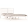 vidaXL Bedframe massief grenenhout wit 160x200 cm